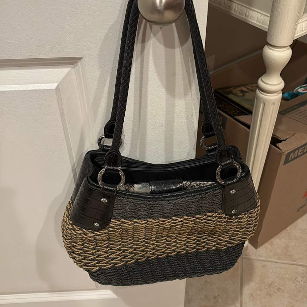 BRIGHTON Stylish Black and Tan Women's Bag